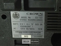 Crown retro stereo radiorecorder lgs 122 - afbeelding 4 van  4