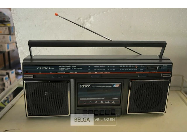 Crown retro stereo radiorecorder lgs 122 - afbeelding 1 van  4