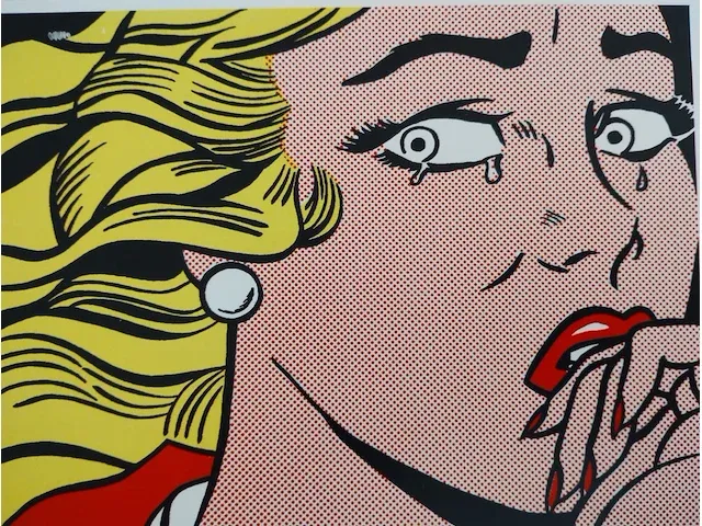 Crying girl roy lichtenstein - afbeelding 1 van  2