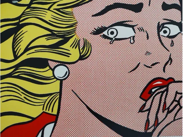 Crying girl roy lichtenstein - afbeelding 2 van  2