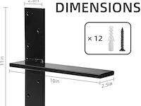 Cskunxia 2-pack hangende t-hyllconsol - afbeelding 2 van  3