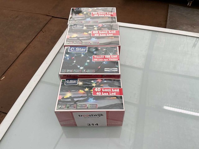 C.star. ip20+ip44. kerst ledverlichting. (4x) - afbeelding 1 van  2