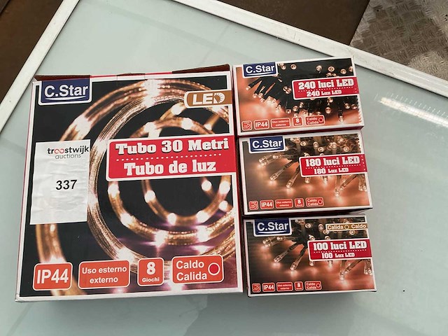 C.star. ip20+ip44. kerst ledverlichting. (4x) - afbeelding 1 van  1