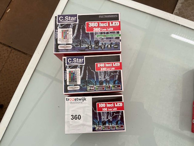 C.star. ip44. indoor/outdoor,kerst ledverlichting. (3x) - afbeelding 1 van  1
