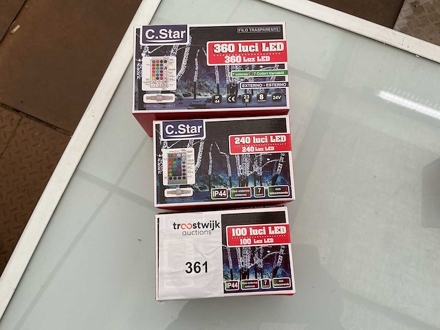 C.star. ip44. indoor/outdoor,kerst ledverlichting. (3x) - afbeelding 1 van  1