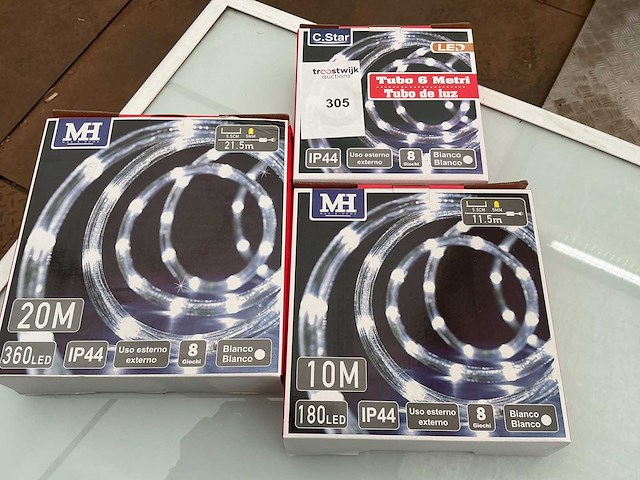 C.star. ip44. kerst ledverlichting slinger. (3x) - afbeelding 1 van  1