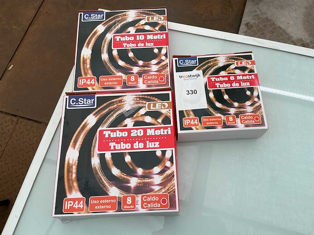 C.star. ip44. kerst ledverlichting slinger. (3x) - afbeelding 1 van  1