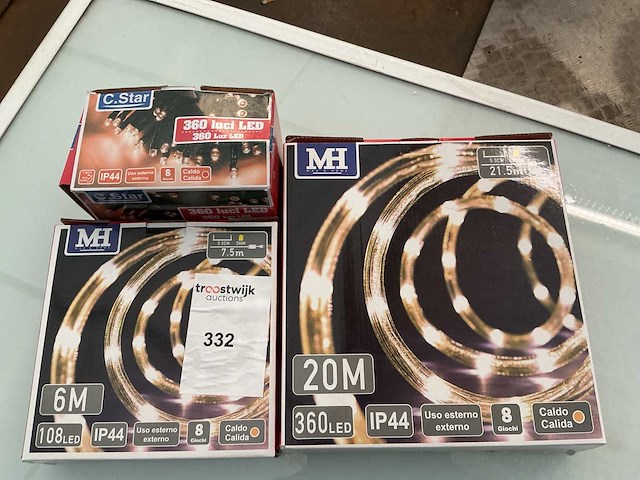 C.star. ip44. kerst ledverlichting slinger. (3x) - afbeelding 1 van  1
