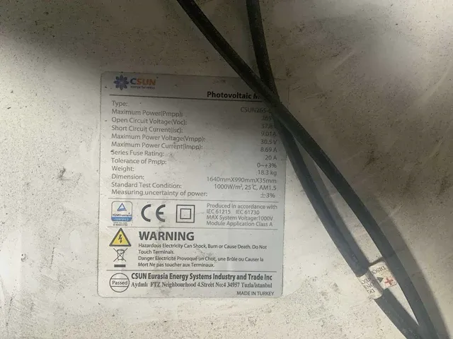 Csun 265-60p partij zonnepanelen met omvormer - afbeelding 2 van  4