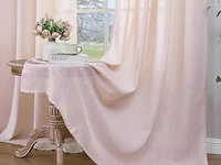 Cucraf gordijn van echt natuurlijk linnen, met oogjes, 140 x 245 cm - afbeelding 2 van  3