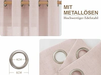 Cucraf gordijn van echt natuurlijk linnen, met oogjes, 140 x 245 cm - afbeelding 3 van  3