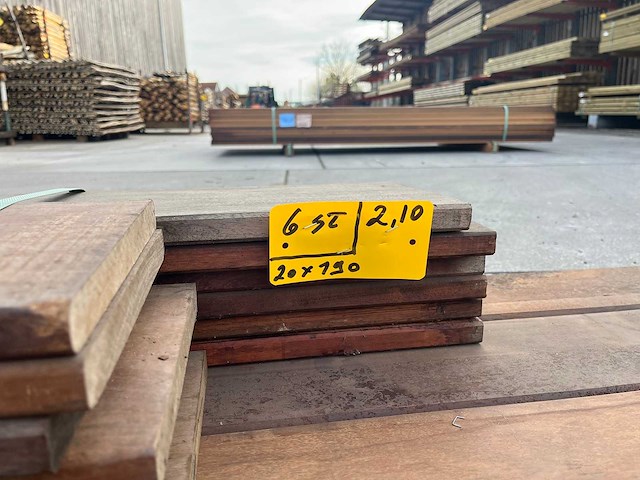 Cumaru - cumaru terrasplanken 2,5m / 2,10 / 1,90 / 1,40 (31x) - afbeelding 3 van  7