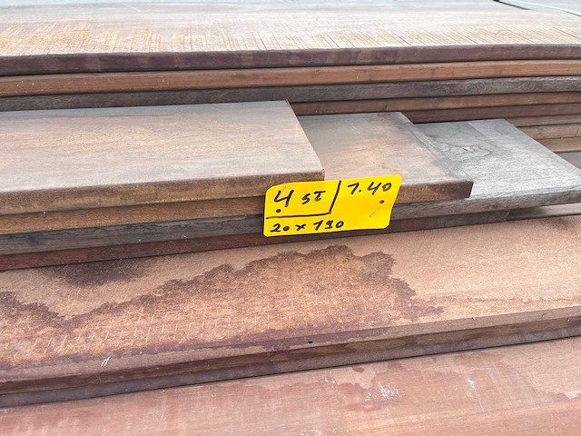 Cumaru - cumaru terrasplanken 2,5m / 2,10 / 1,90 / 1,40 (31x) - afbeelding 5 van  7