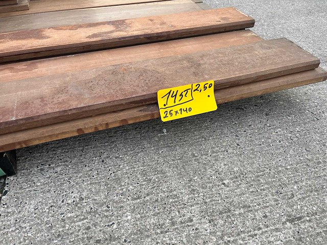 Cumaru - cumaru terrasplanken 2,5m / 2,10 / 1,90 / 1,40 (31x) - afbeelding 6 van  7