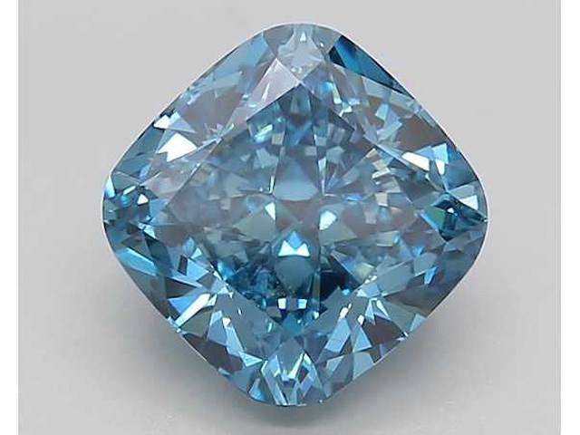 Cushion 1.25 ct – fancy vivid blue / vs2 – hrd - afbeelding 1 van  2