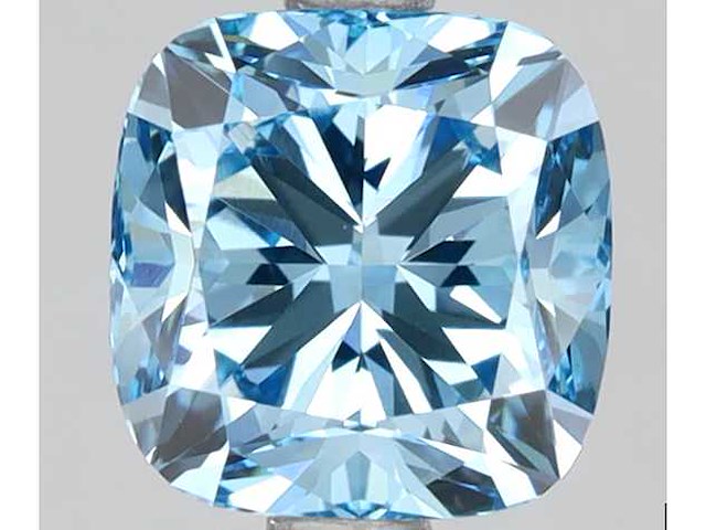 Cushion 1.51 ct – fancy intense blue / vs2 – hrd - afbeelding 1 van  2