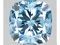 Cushion 1.52 ct – fancy intense blue / vvs2 – hrd - afbeelding 1 van  2