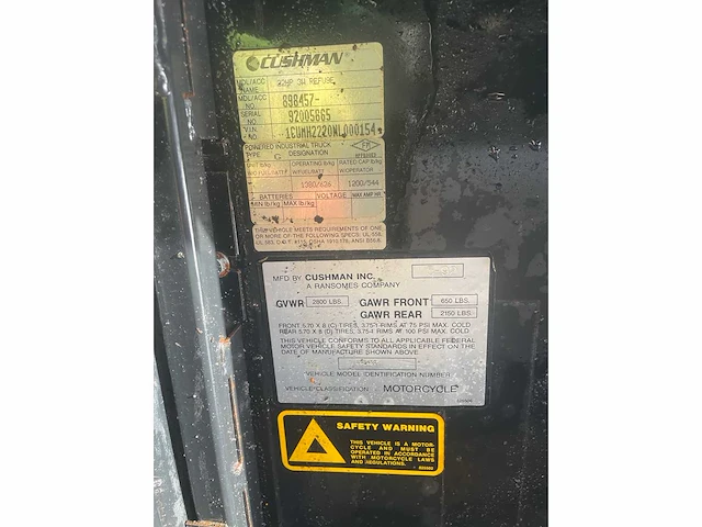 Cushman - 22hp 3w refuse - dumper truck - afbeelding 14 van  14