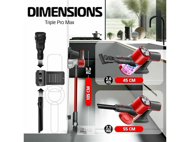 Cvc9316 steelstofzuiger draadloos 3 in 1 - afbeelding 11 van  13