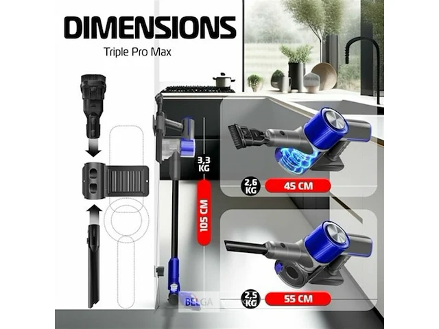 Cvc9316 steelstofzuiger draadloos 3 in 1 - afbeelding 9 van  14