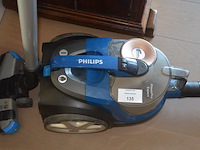 Cycloon stofzuiger philips, grijs stoffen poef - afbeelding 2 van  6