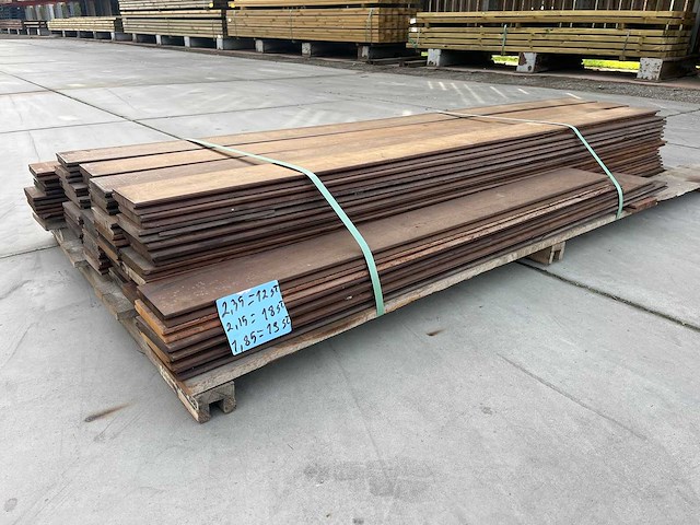 D-deck - d-deck terrasplanken merbau 1,85m en 2,15m en 2,35 (49x) - afbeelding 1 van  5