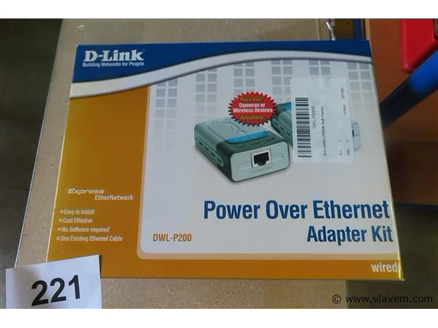 D-link power over ethernet adapter kit, 3 stuks - afbeelding 1 van  3