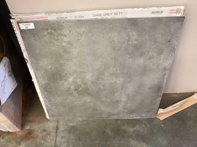 Dado gare du nord grey mat 81x81 cm tegel 44,62 m² - afbeelding 6 van  8