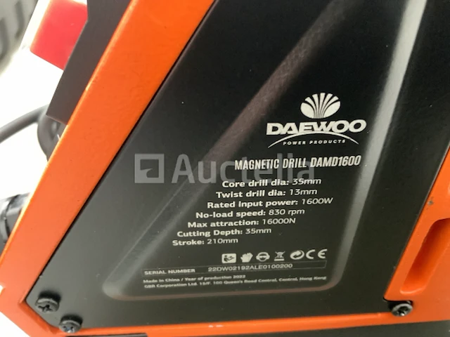 Daewoo - 2025 - damd 1600 - magnetische boormachine - afbeelding 11 van  12