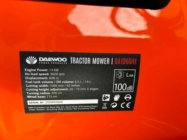 Daewoo - da1066hx - zitmaaier - 2024 - afbeelding 13 van  45
