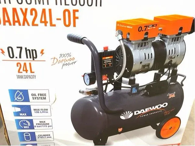 Daewoo - daax 24l - luchtcompressor - afbeelding 4 van  10