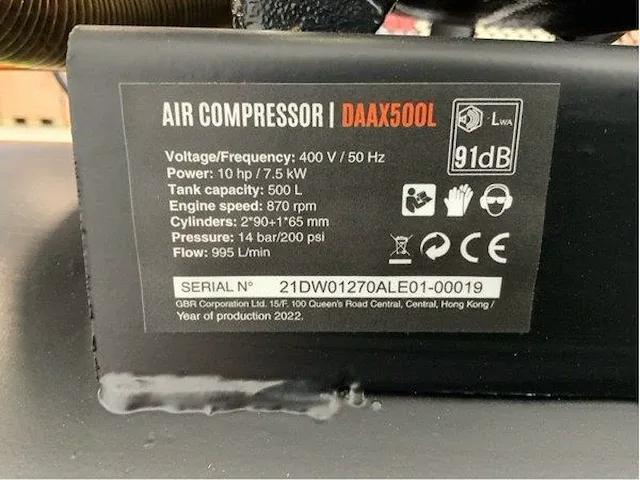 Daewoo - daax500l - luchtcompressor - afbeelding 22 van  29