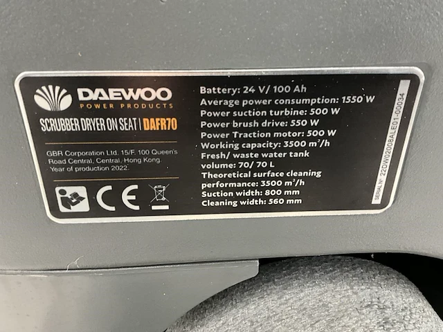 Daewoo - daf r70 - zelfrijdende veegmachine - afbeelding 13 van  20