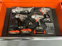 Daewoo - damw387 - gereedschapswagen + 4 in 1 accugereedschap - afbeelding 7 van  19
