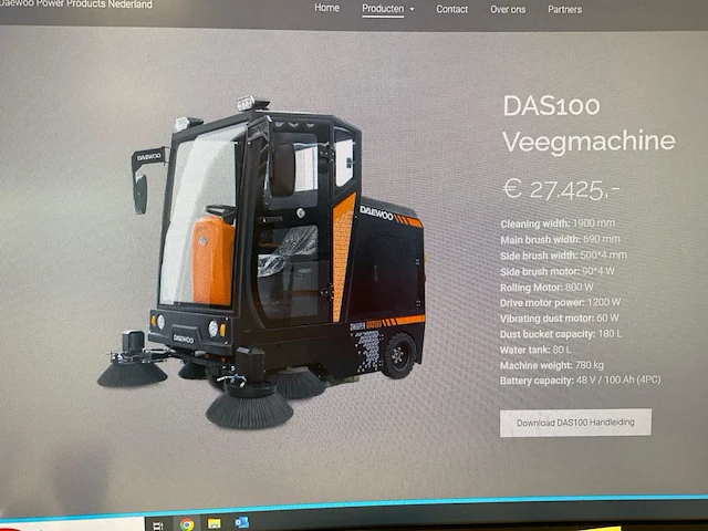 Daewoo - das 100 met cabine - zelfrijdende veegmachine - afbeelding 3 van  37