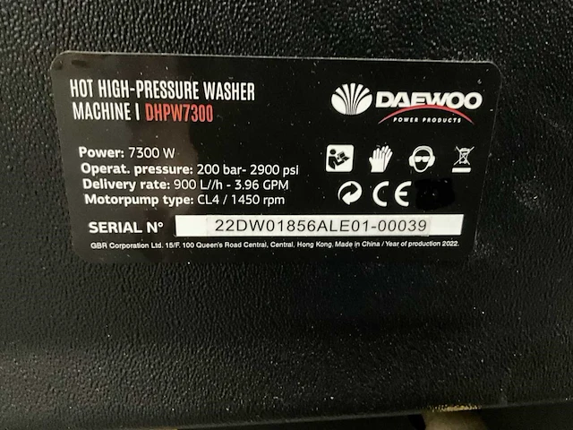 Daewoo - dhpw 7300 - hogedrukreiniger - afbeelding 4 van  14