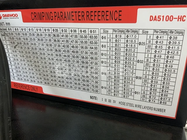 Daewoo da5100-hc hydraulische slangenpers - afbeelding 1 van  13