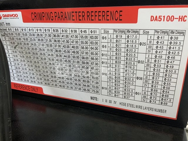 Daewoo da5100-hc hydraulische slangenpers - afbeelding 1 van  13