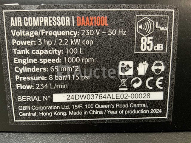 Daewoo daax100l luchtcompressor - afbeelding 16 van  16