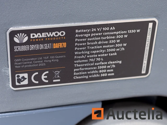 Daewoo dafr70 zit-schrobmachine - afbeelding 16 van  19