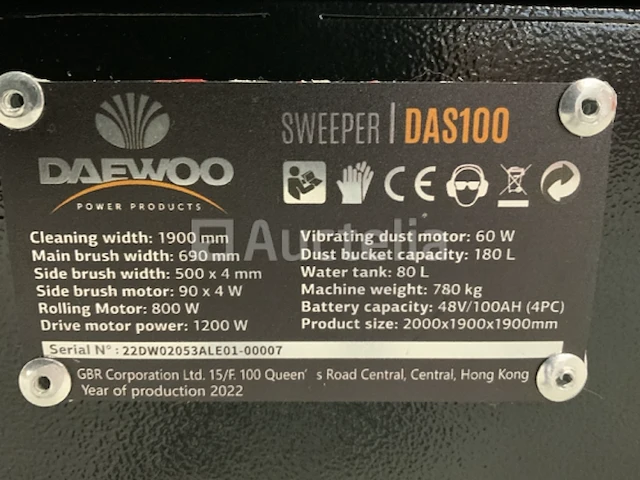 Daewoo das100 veegmachine veegmachine - afbeelding 14 van  25