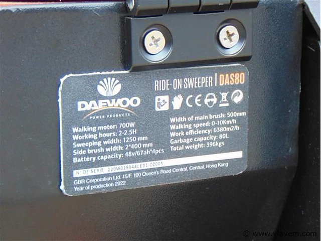 Daewoo das80 schoonmaakwagen - afbeelding 4 van  16