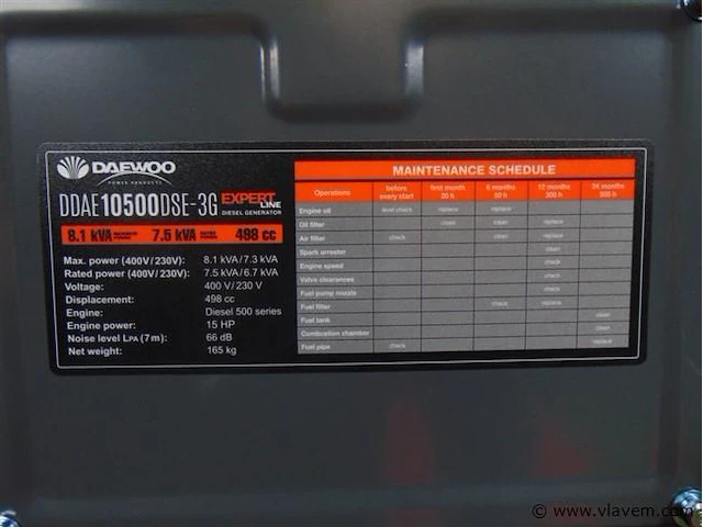 Daewoo ddae10500dse-3g diesel stroomgenerator - afbeelding 2 van  7