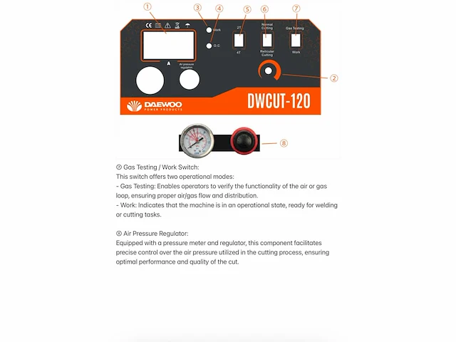 Daewoo dwcut-120 perslucht plasmasnijmachine - afbeelding 15 van  22