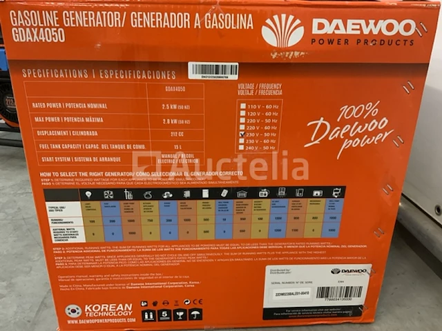Daewoo gdax4050 benzine generator - afbeelding 2 van  12