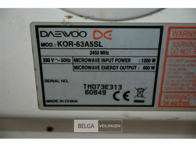 Daewoo microgolfoven - afbeelding 4 van  4