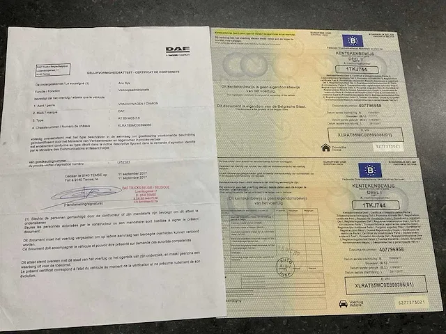 Daf at 85 mc5-7.5 vrachtwagen met autolaadkraan - afbeelding 36 van  49