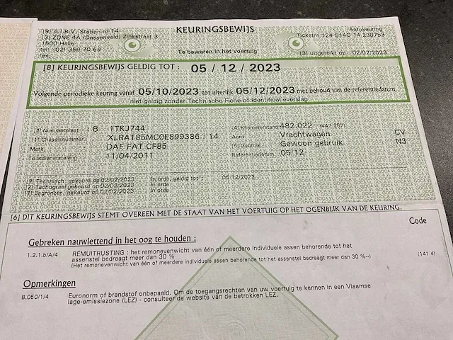 Daf at 85 mc5-7.5 vrachtwagen met autolaadkraan - afbeelding 39 van  49