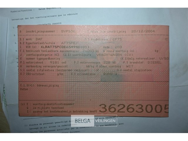 Daf vrachtwagen met kipbak en terex atlas 165.2e autolaadkraan - afbeelding 11 van  31