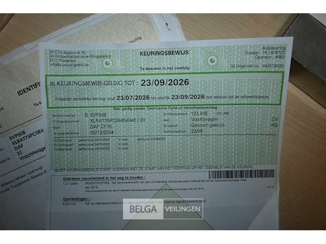 Daf vrachtwagen met kipbak en terex atlas 165.2e autolaadkraan - afbeelding 14 van  31